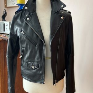 Levi Strauss Black Leather Moto Jacket buttery soft New NWOT